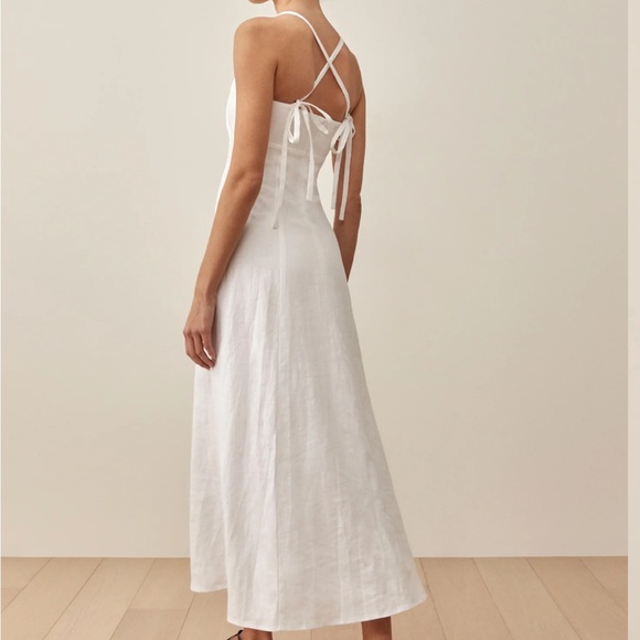 Reformation Rai dress - white linen - NWT - 10 - Picture 3 of 8